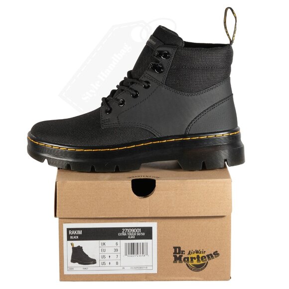 Dr. Martens Unisex Rakim Fashion Boot, Black Extra Tough 7 US Men / 8 US Women main image 16